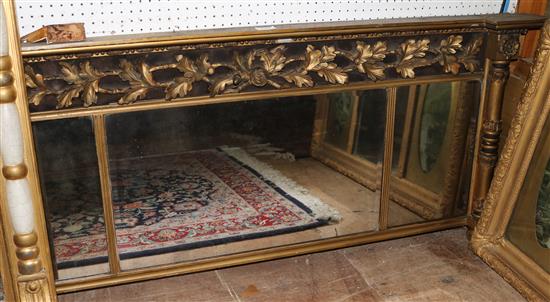 A William IV giltwood overmantel, W.4ft 7in. H.2ft(-)